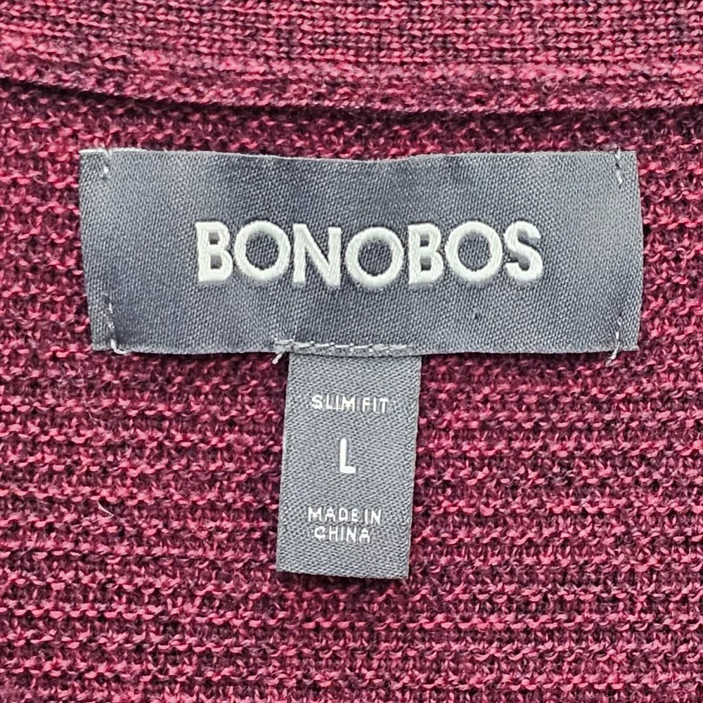 Bonobos Extra Fine Merino Wool Henley Sweater Slim Fit L